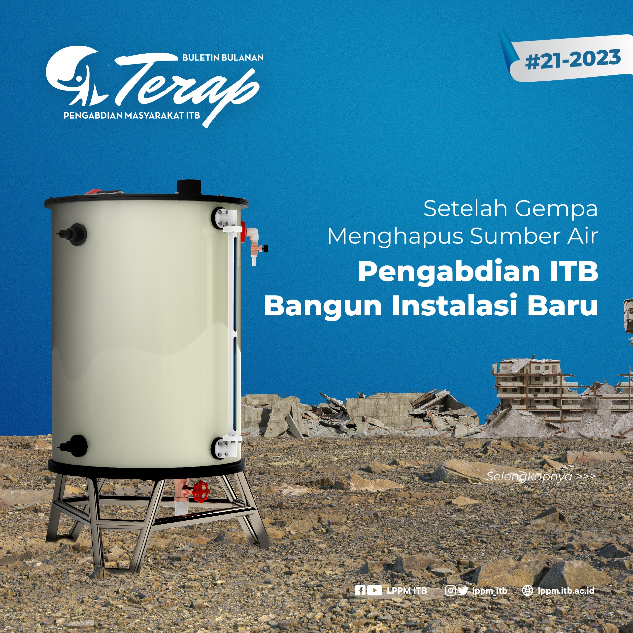 Setelah Gempa Menghapus Sumber Air, Pengabdian ITB Bangun Instalasi Baru