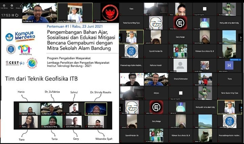 Pengembangan Bahan Ajar, Sosialisasi Dan Edukasi Mitigasi Bencana Gempabumi Dengan Mitra Sekolah Alam Bandung